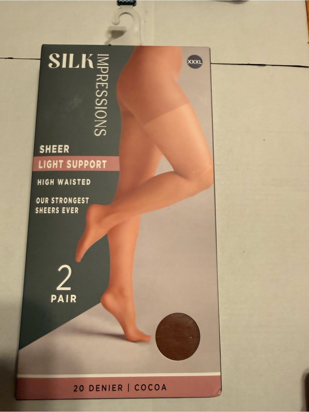 Impressions women’s Sheer Light Support Tights - Cocoa (2 Pair)